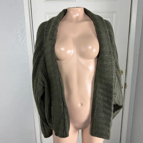 lululemon athletica Sweaters - Lululemon Women's Sweater M/L Wool Blend Open Front Cardigan Twin Rib Vv16